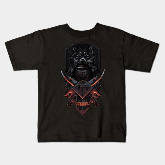 Iron Lord Hunter Kids T-Shirt by IanPesty